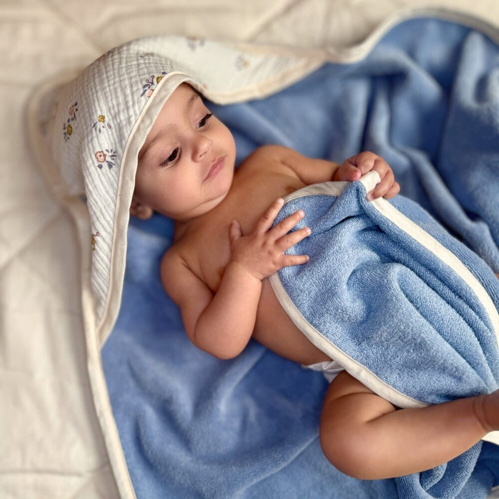 Cape de bain bébé personnalisée 80x80 made in France Mellipou