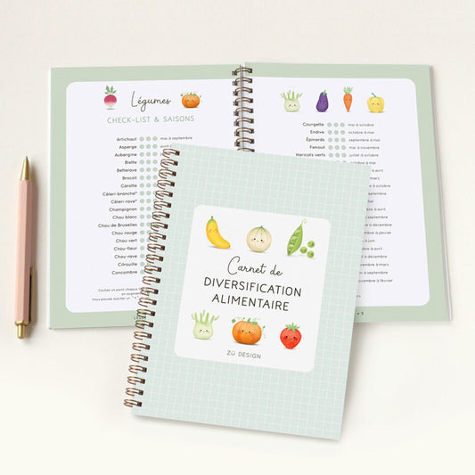 Section légumes du carnet de diversification alimentaire Zü