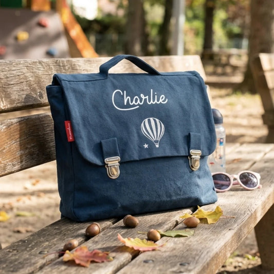 Cartable maternelle bleu personnalisé - Bleu pétrole