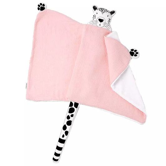 Doudou plaid bébé. Cadeau naissance original. Plaid en gaze de coton bio, éponge bambou. Compagnon rassurant pour bébé dès 6 mois. Petit Bloom.