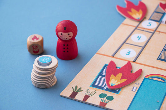 Jeu de société sur le thème des pompiers. Idée cadeau enfant 4 ans et plus. Save the cat, Londji puzzles