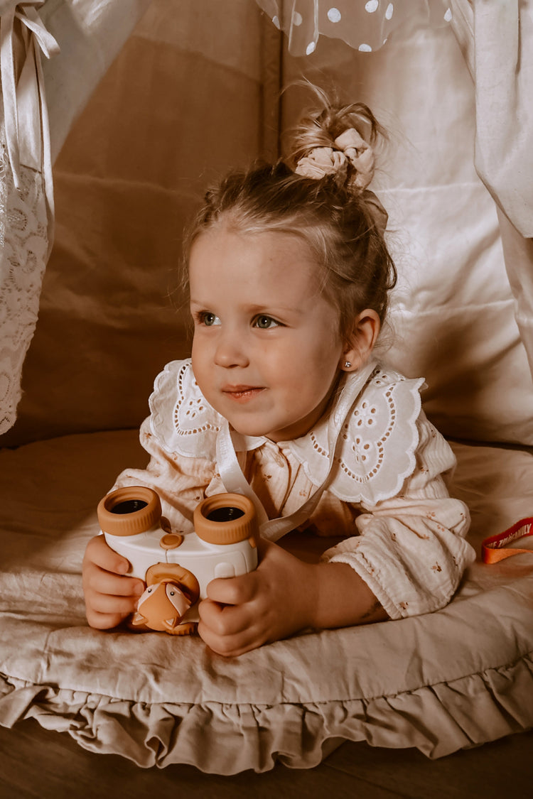 Idée cadeau Noël jumelles enfant 8x motif renard.