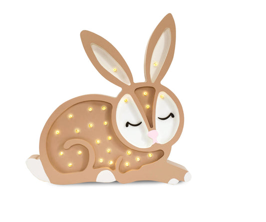 Lampe lapin marron chocolat pour une décoration chaleureuse de chambre bébé