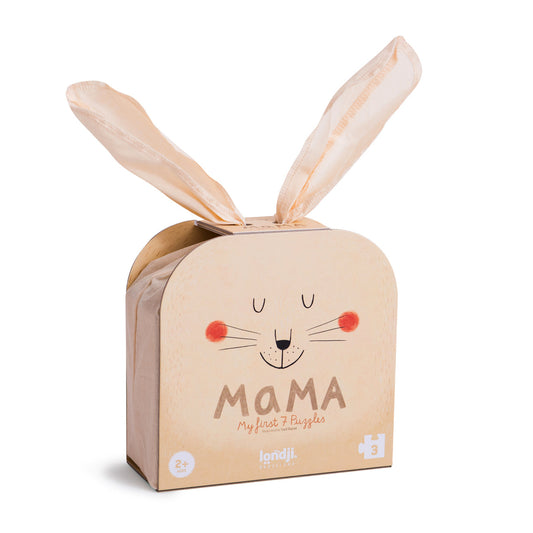 Puzzle premier age sur le thème des animaux. Idée cadeau Noel 2 ans, coffret de 7 puzzles à encastrer.