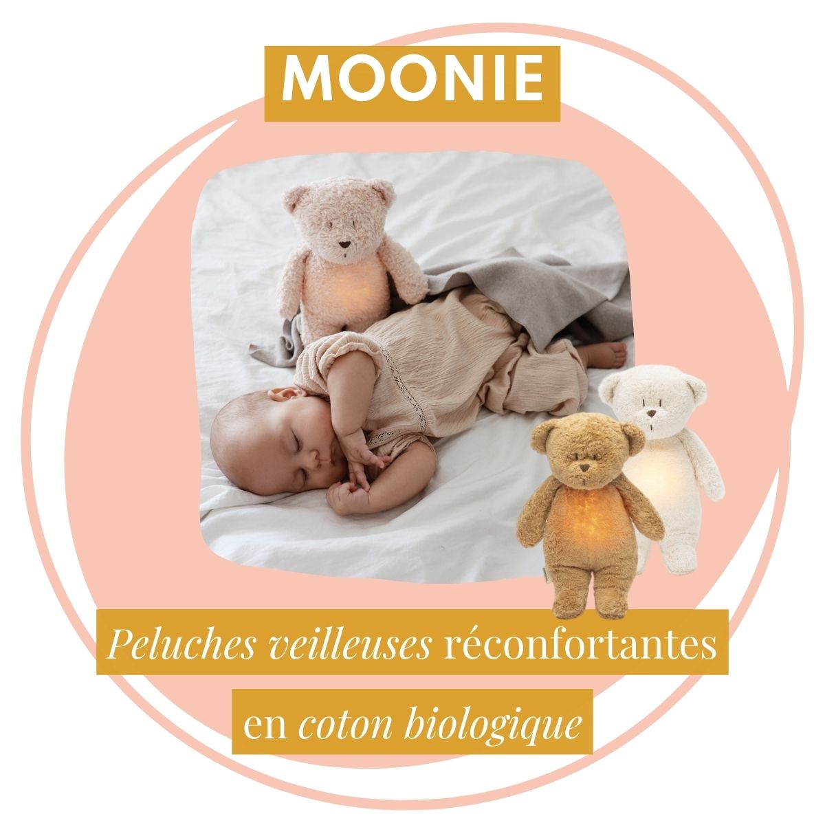 Moonie, peluches veilleuses pour bébé