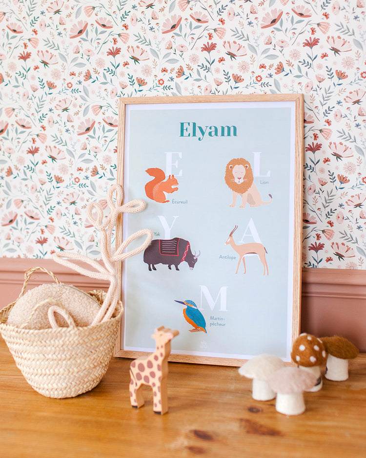 Affiche animaux chambre bébé - made in France