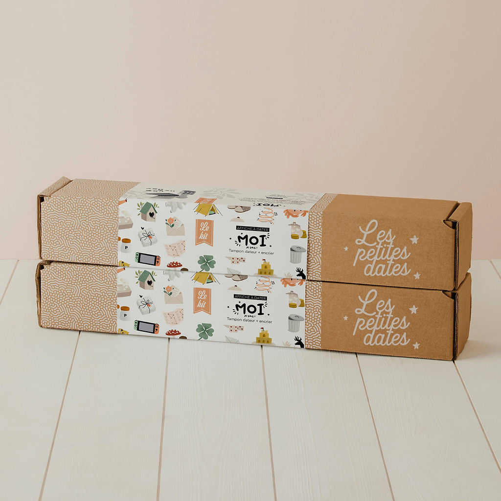 Affiche des étapes clés de l'enfance "Moi je Sais" Packaging écoresponsable.