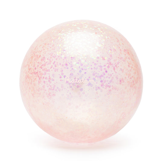 Ballon enfant 10 cm avec paillettes roses – jouet original made in France