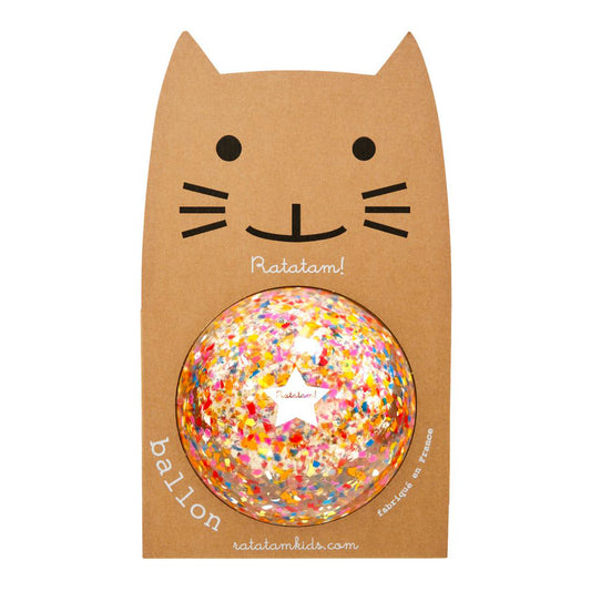 Ballon Ratatam 22 cm multicolore confettis. 