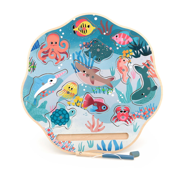 Idée cadeau Noël 2 ans : jeu de pêche à la ligne magnétique en bois VILAC.