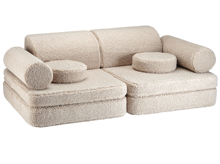 Canapé enfant beige biscuit pour chambre d’enfant