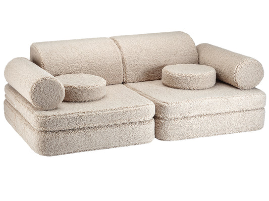 Canapé enfant beige biscuit pour chambre d’enfant