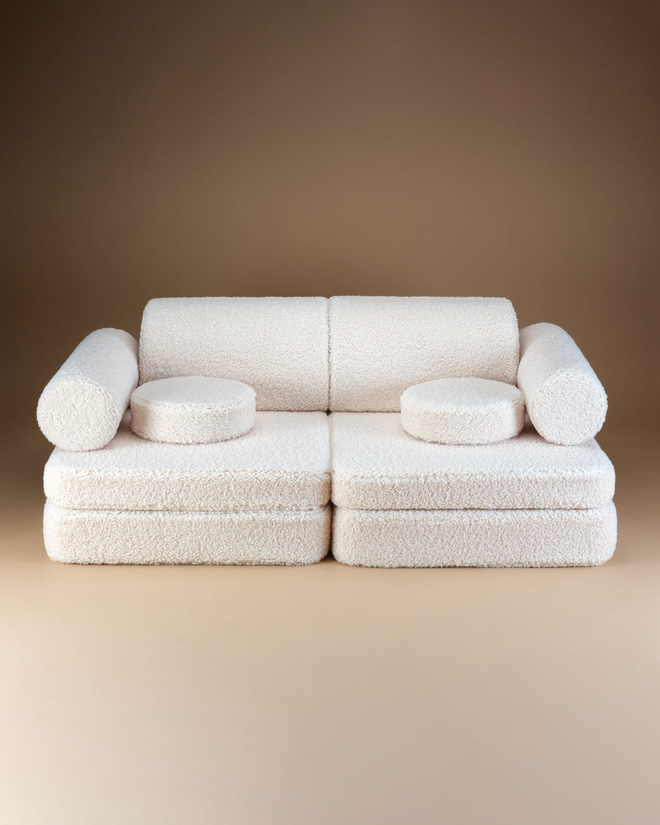 Canapé enfant blanc, durable et fabriqué en Europe. Wigiwama