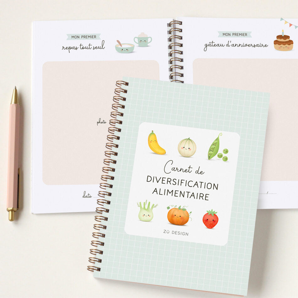 Couverture du carnet de diversification alimentaire Zü