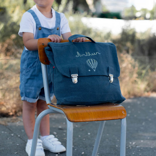 Cartable maternelle bleu personnalisé - Bleu pétrole