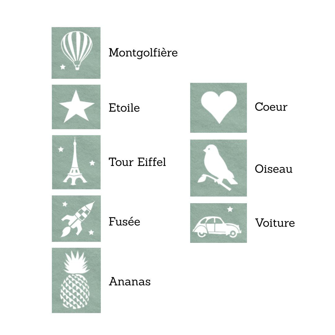 Cartable personnalisable avec motif et prénom. Cartable vert pour première rentrée école.