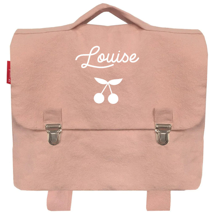 Cartable maternelle rose personnalisé au prénom – Rose poudré