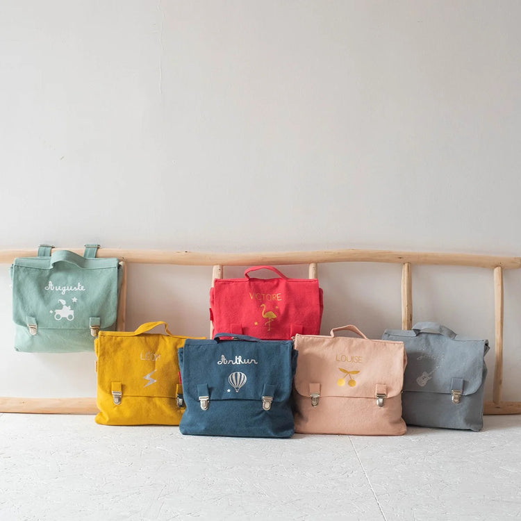 Cartable maternelle rose personnalisé au prénom – Rose poudré