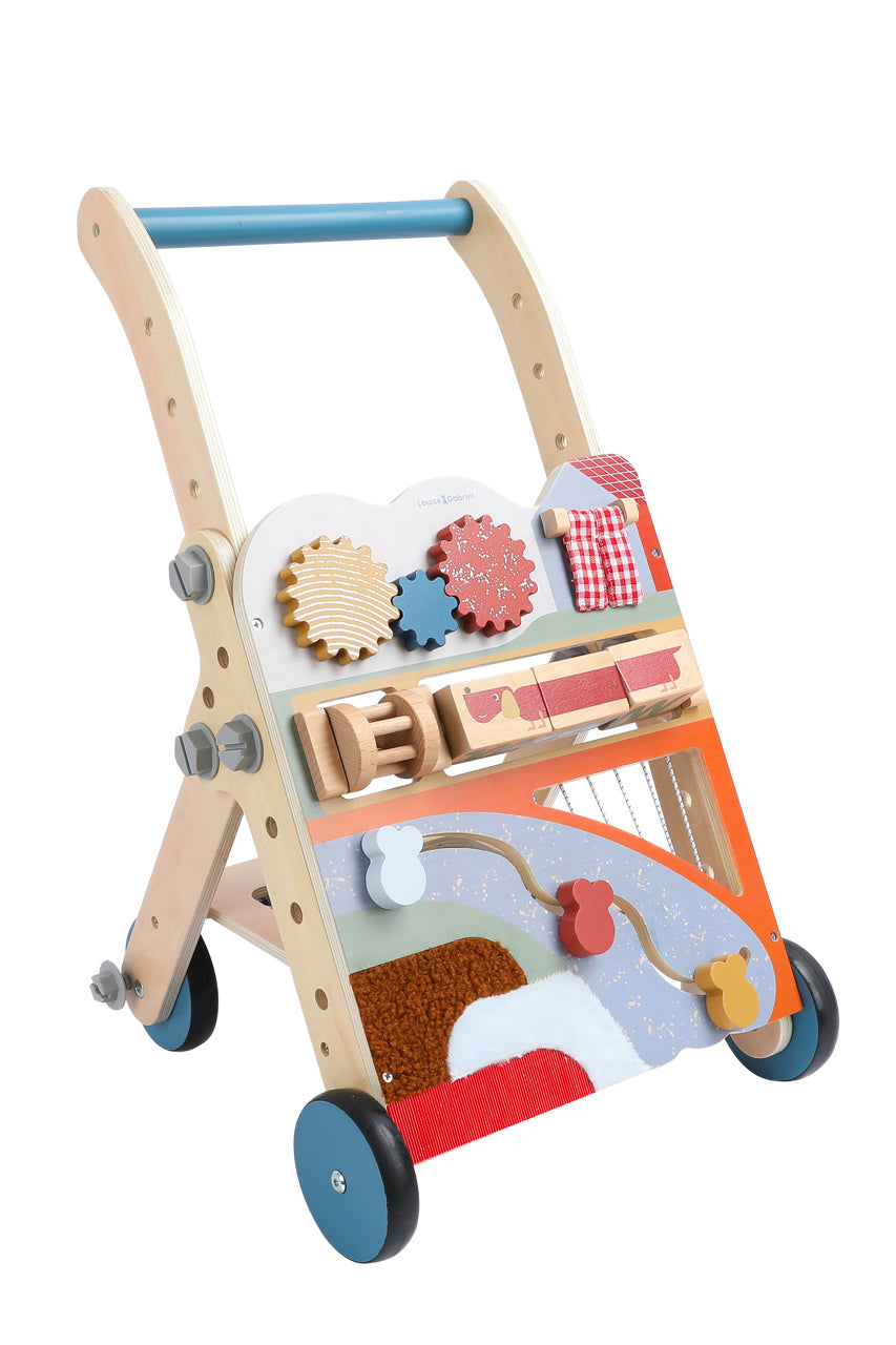 Chariot de marche évolutif Simone en bois pour bébé dès 10 mois, idée cadeau premier noel. 