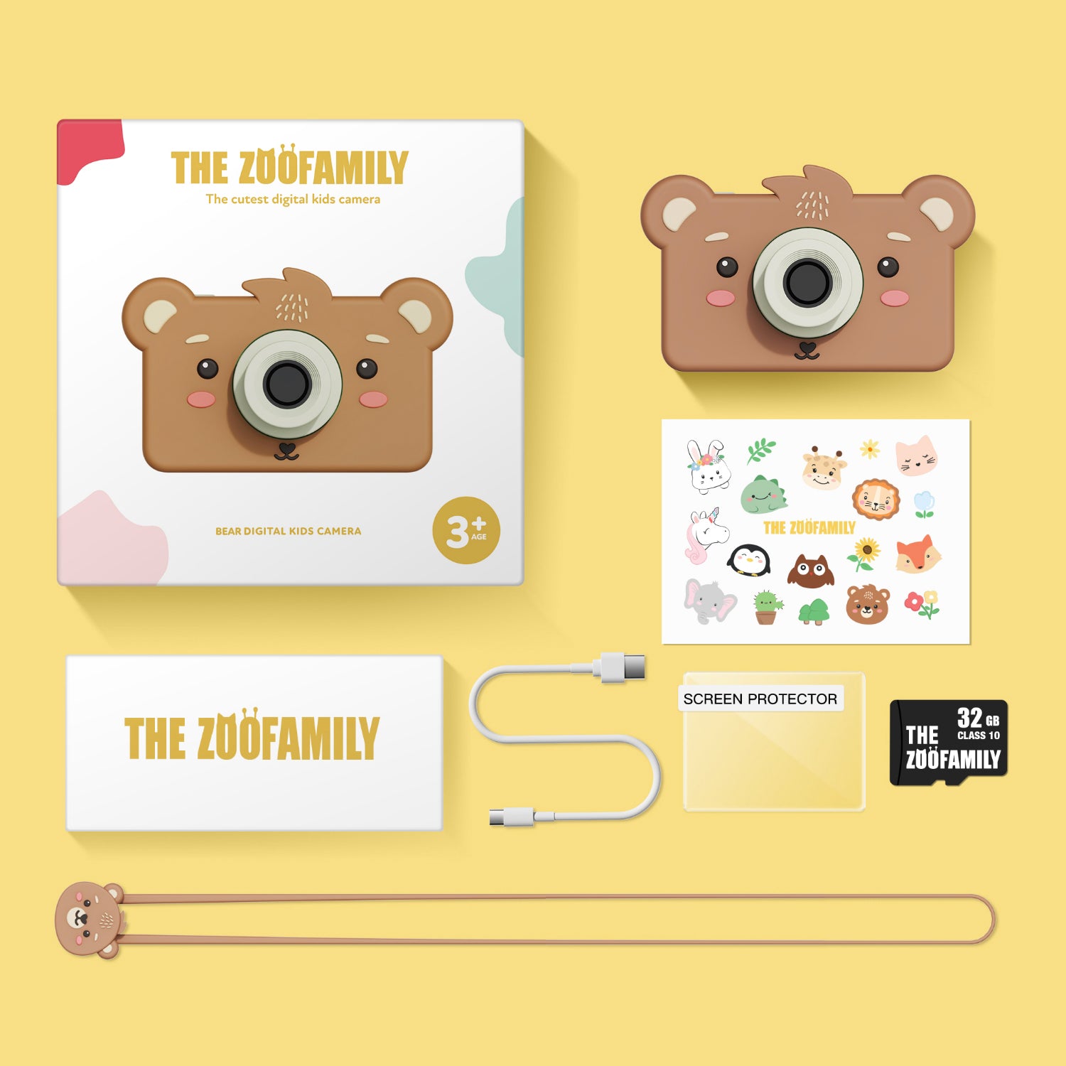 Appareil photo ourson résistant aux chocs pour enfant