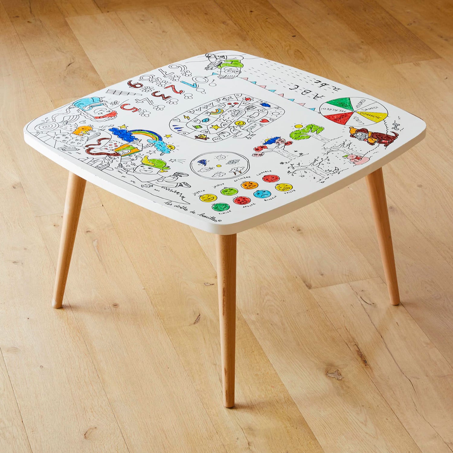  Coloritable – Table à colorier réutilisable thème Artiste pour apprendre à compter, à écrire, humeurs.