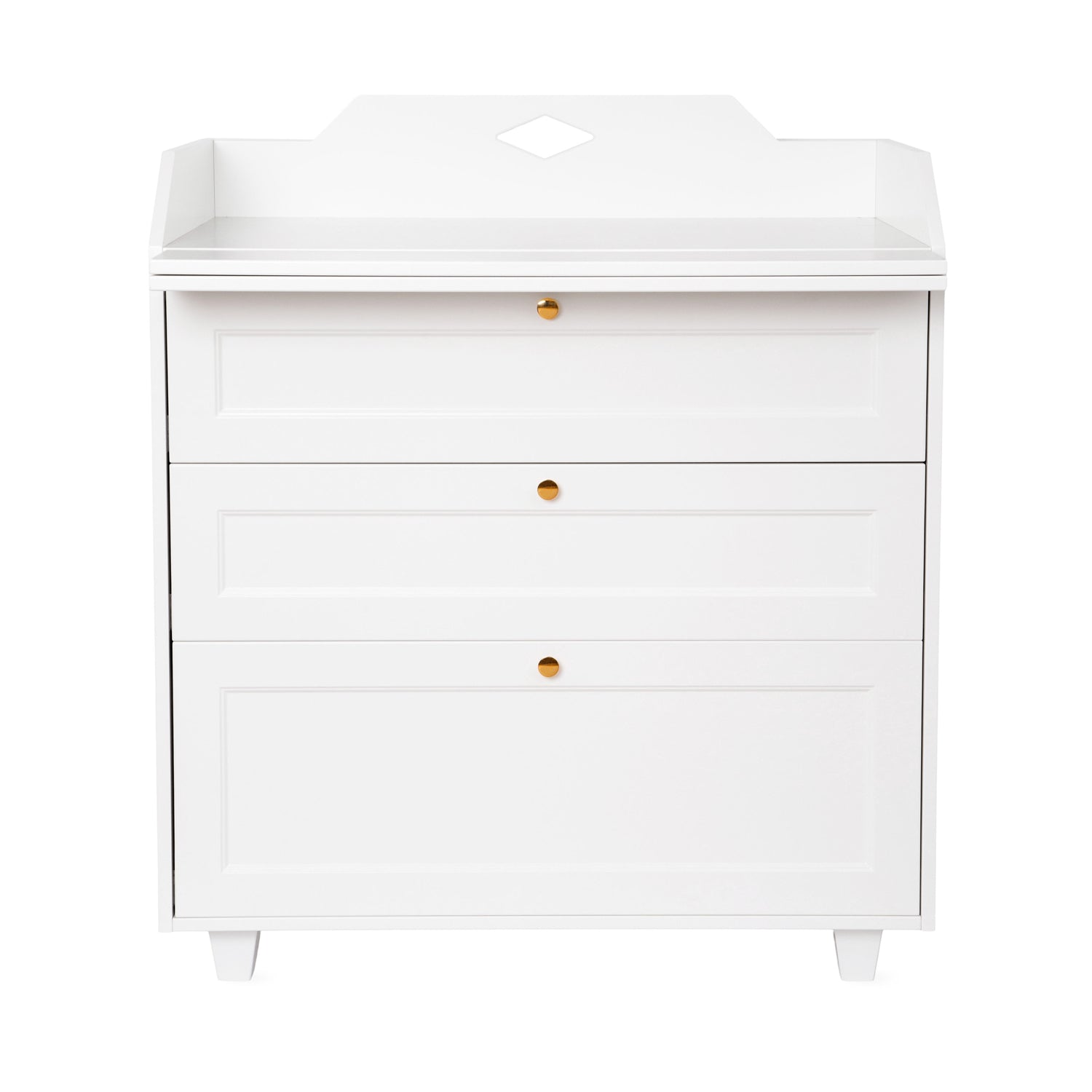 Mobilier bébé en bois blanc Cam Cam : commode Luca avec plan à langer intégré