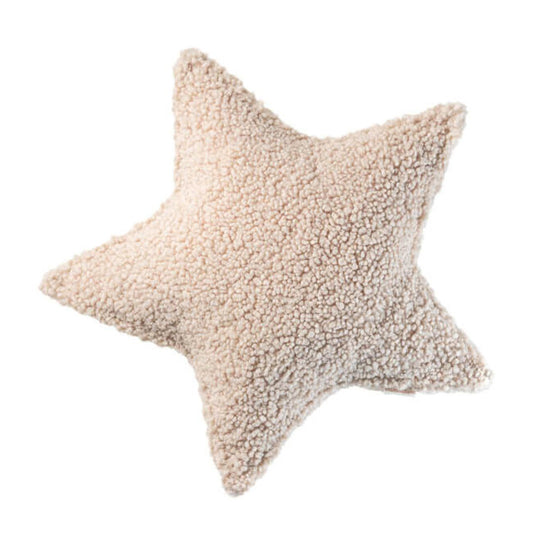 Coussin déco chambre enfant. Fabriqué en Europe. Haute qualité, durable, écoresponsable. Couleur Biscuit.