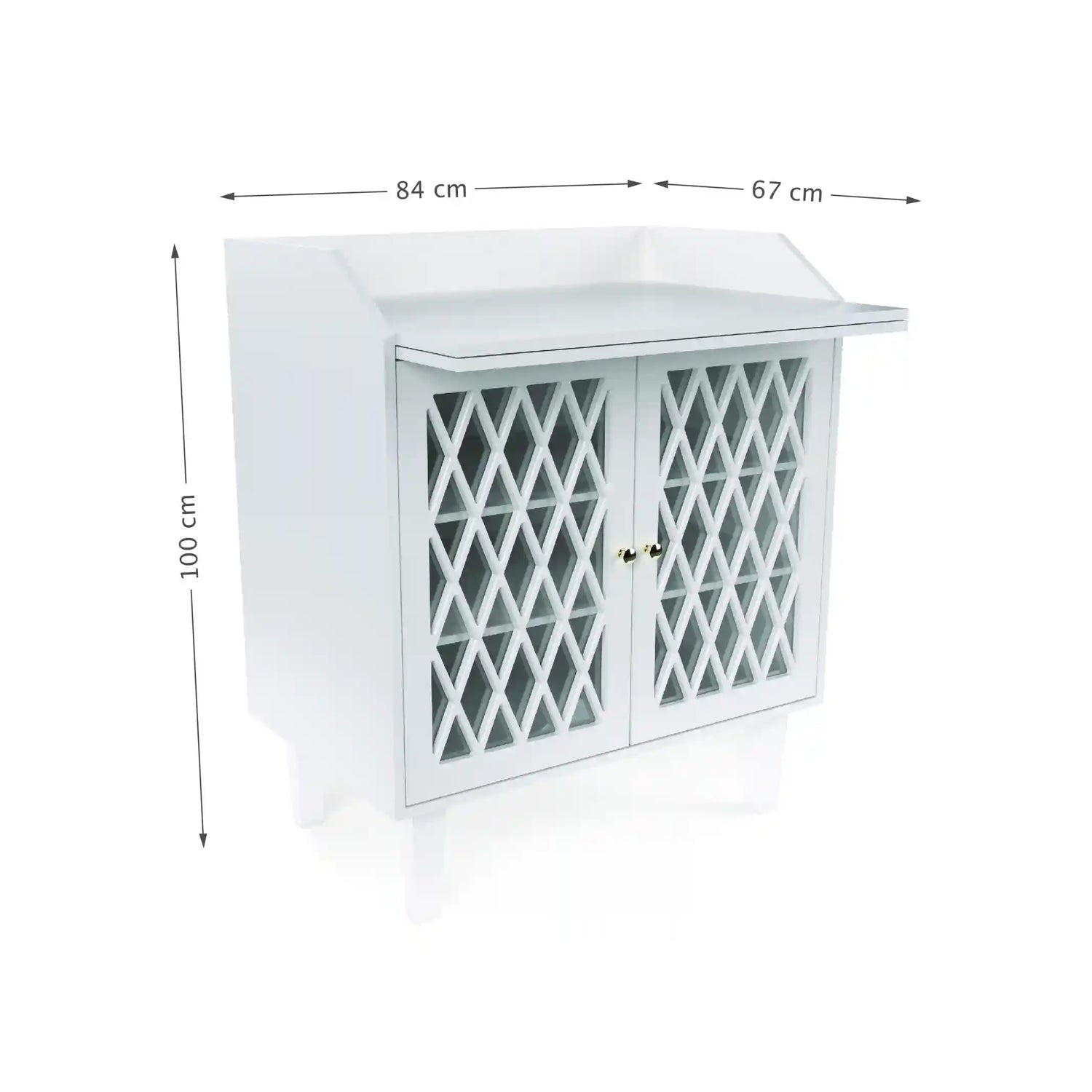 Dimensions de la commode à langer évolutive Harlequin Cam Cam Copenhagen en bois blanc
