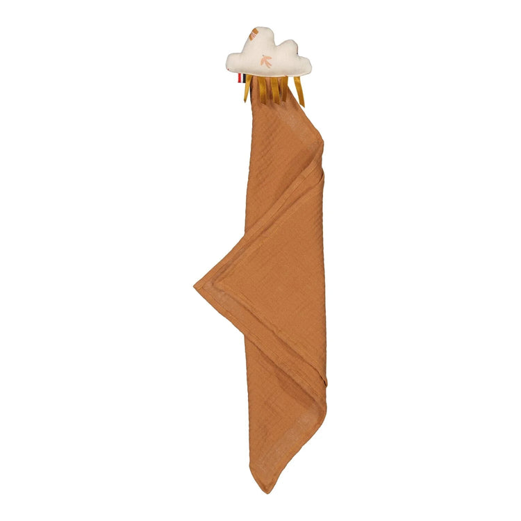 Doudou lange coton Oeko-Tex assorti au nuage musical, coffret cadeau naissance bébé personnalisé musical