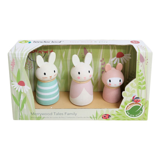 Coffret famille de lapins en bois Tender Leaf Toys figurines enfant