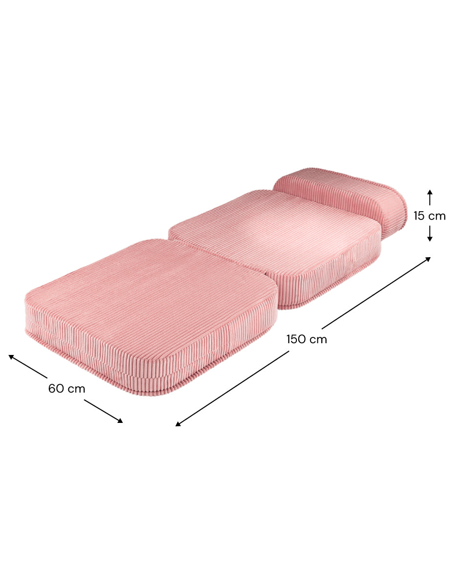 Fauteuil enfant convertible rose pour chambre et salle de jeux