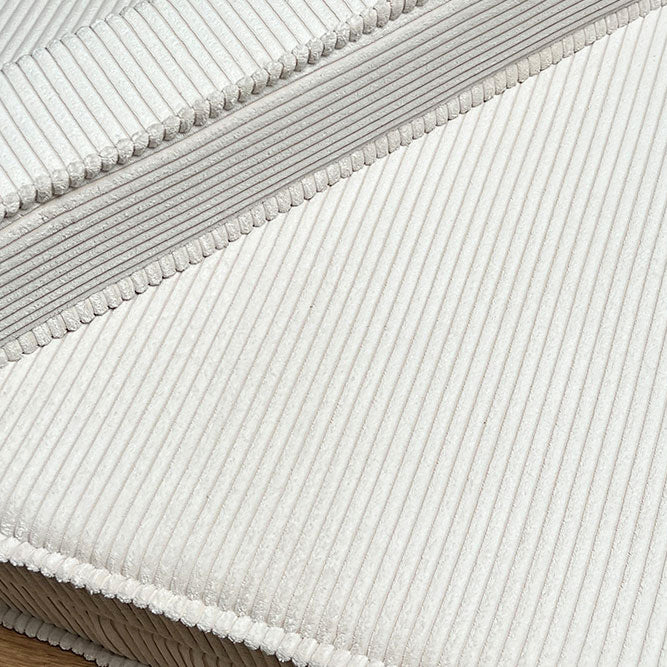 Fauteuil chauffeuse enfant Shappy en velours côtelé vanille clair, déhoussable et lavable