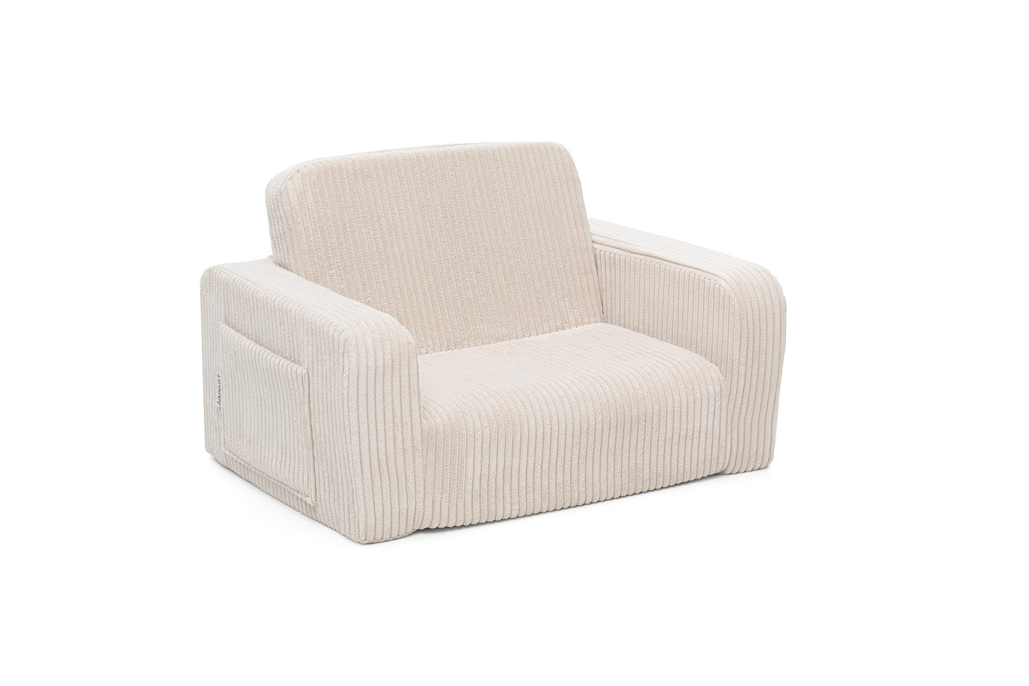 Fauteuil enfant velours vanille élégant et intemporel pour chambre d’enfant
