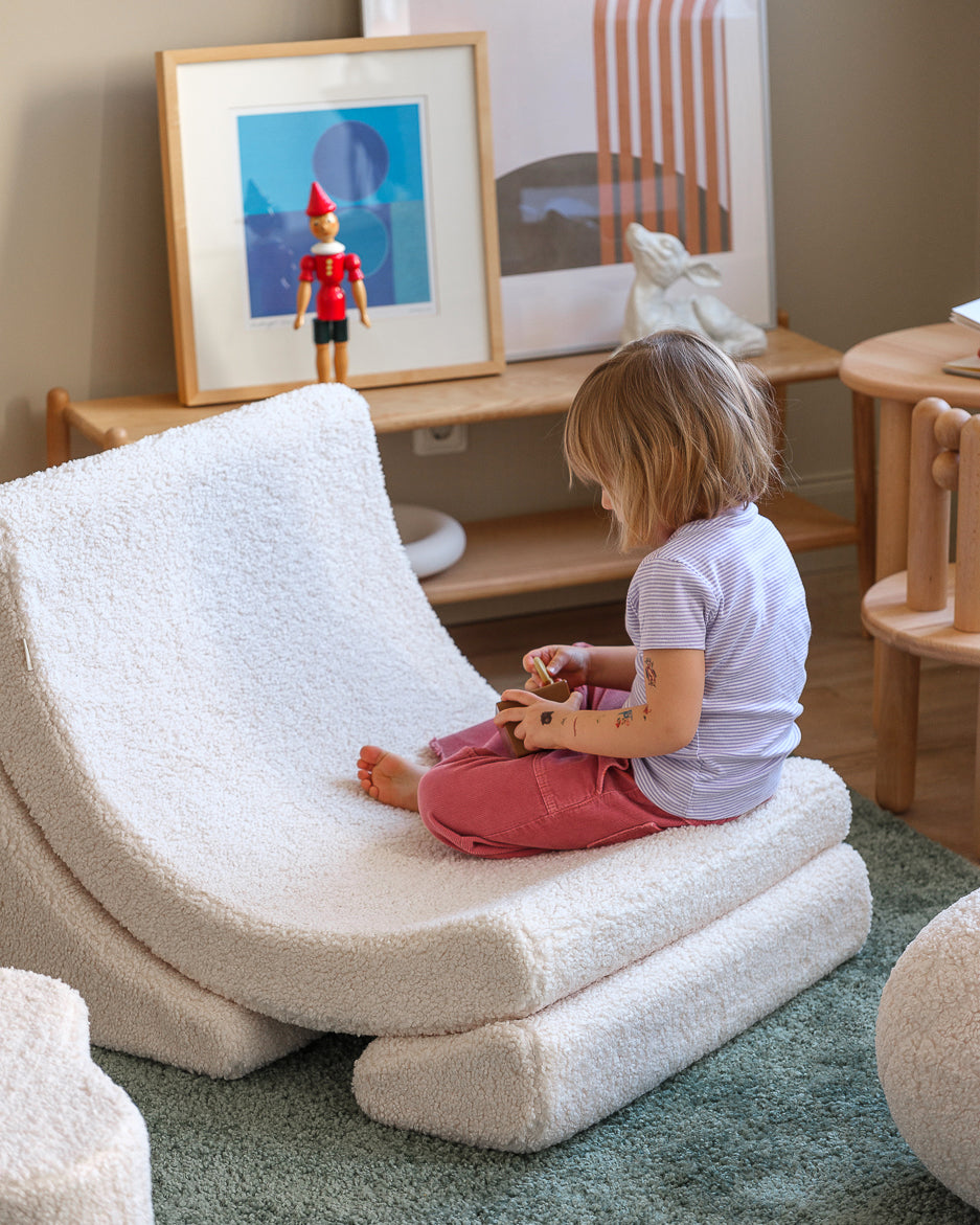 Fauteuil lecture enfant, confortable et modulable. Bouclette Wigiwama