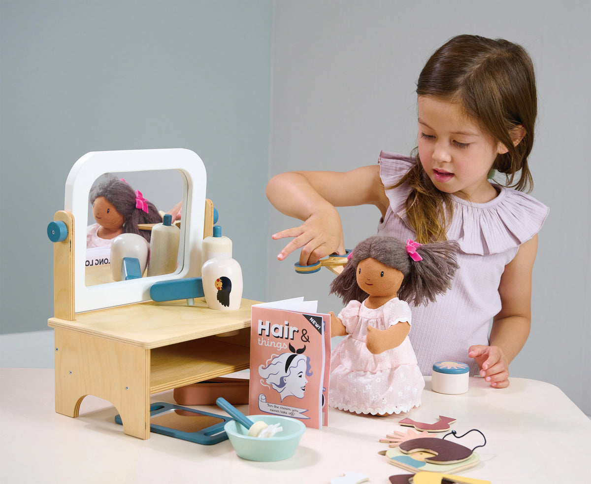 Set de coiffure complet en bois pour enfants dès 3 ans