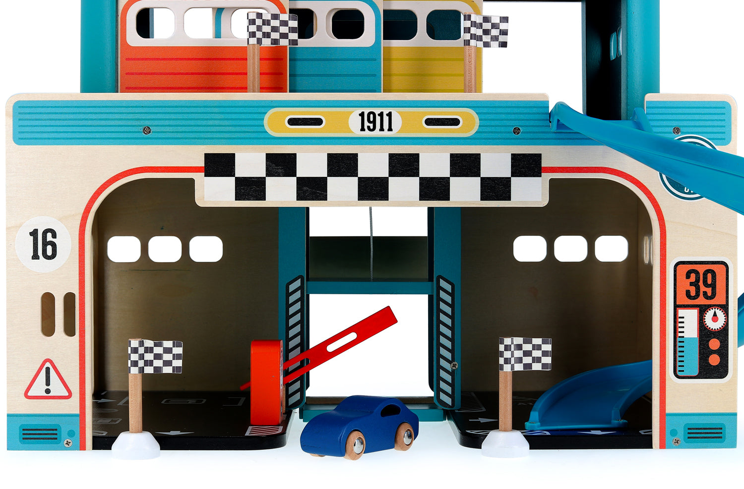 Barrière de péage et pompe à essence du garage VILAC, détails réalistes pour raconter des histoires