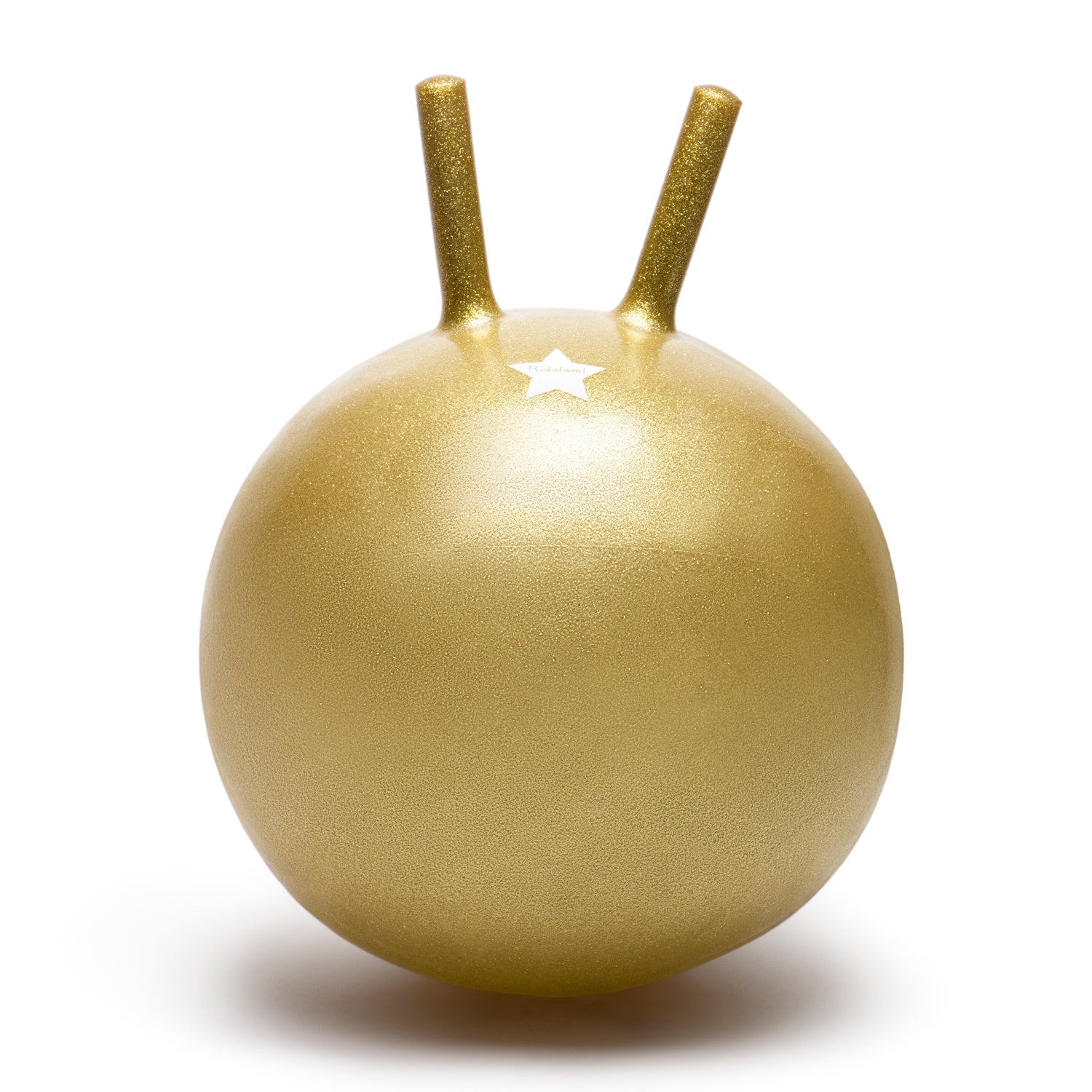 Ballon sauteur pour enfant des 2 ans. Rebondissant, doré, made in France. Ajustable à la taille de l'enfant. Ratatam Kids.