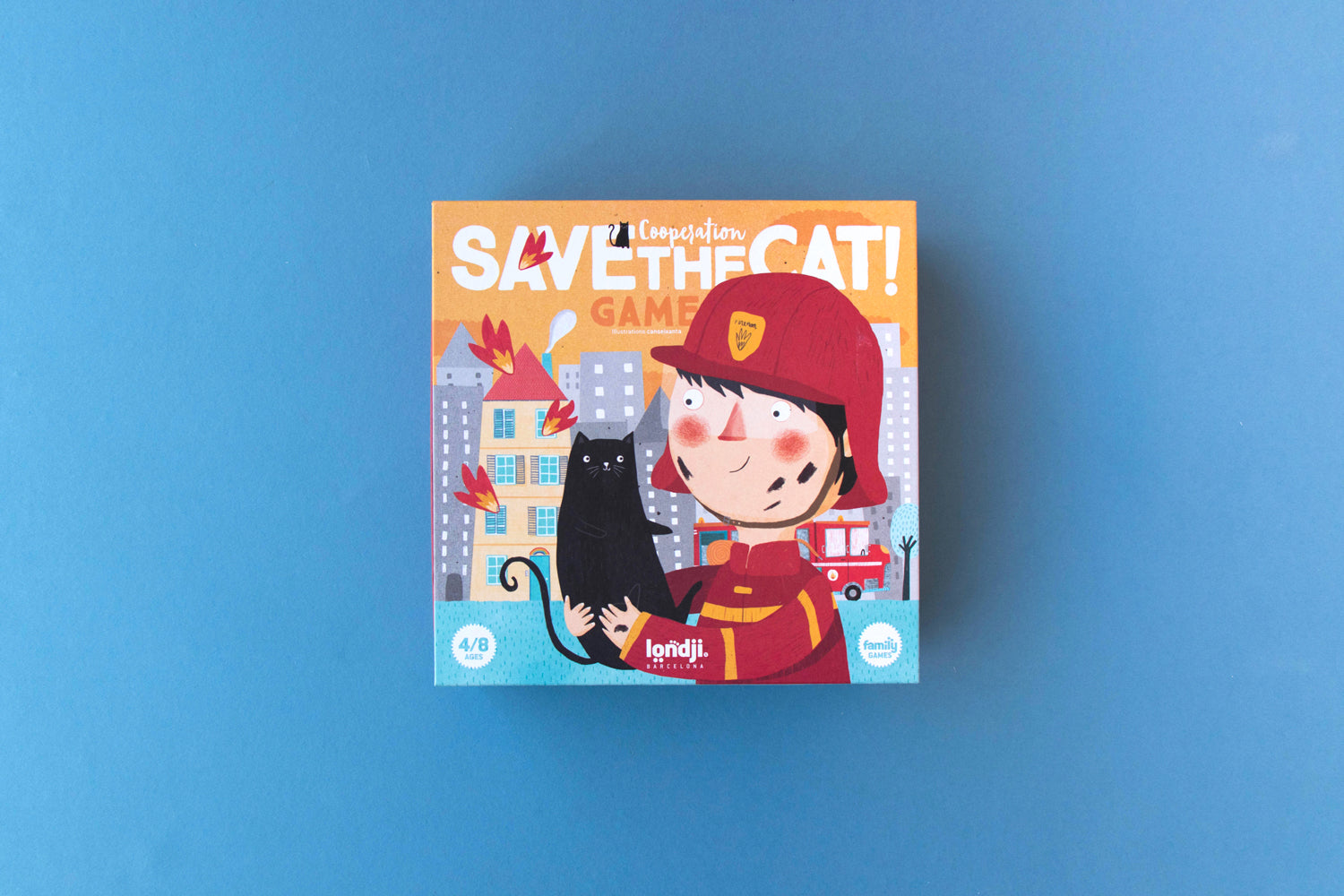 Boîte du jeu Save the Cat - Idée cadeau pompier enfant