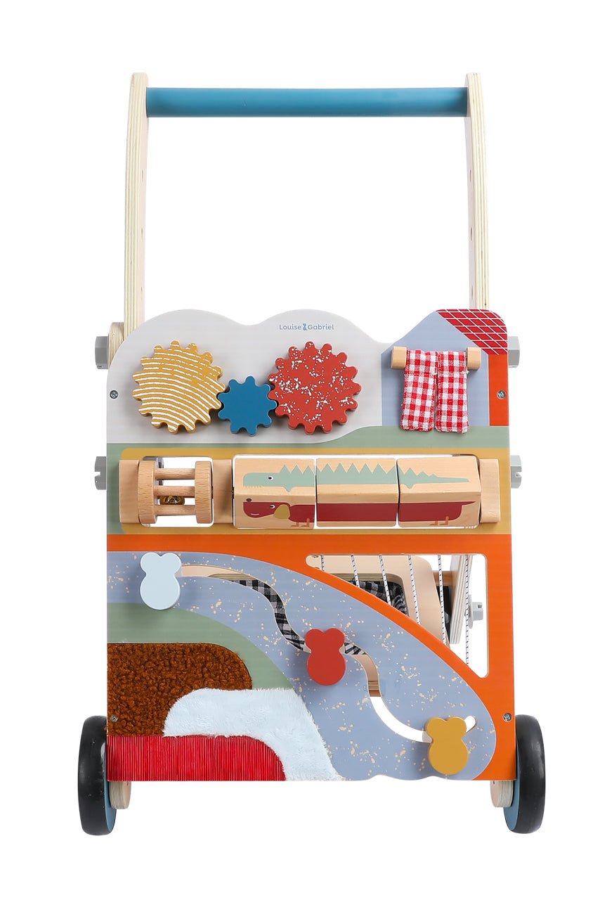 Premier pas de bébé, chariot de marche Louise et Gabriel avec activités. 