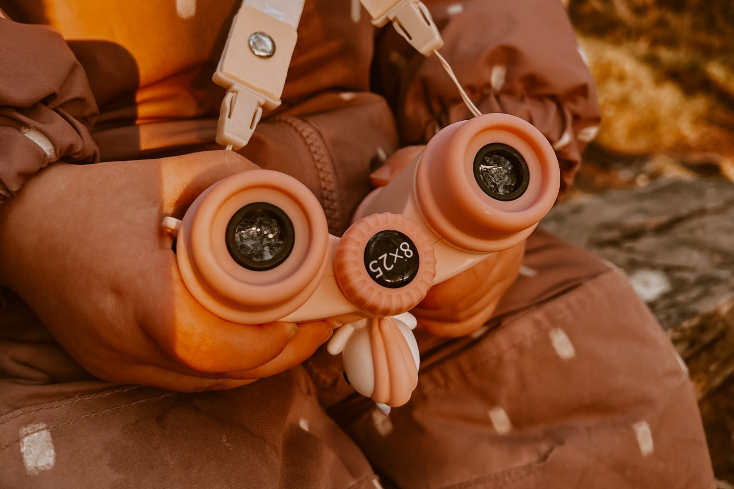 Jumelles enfant licorne rose avec zoom 8x en gros plan