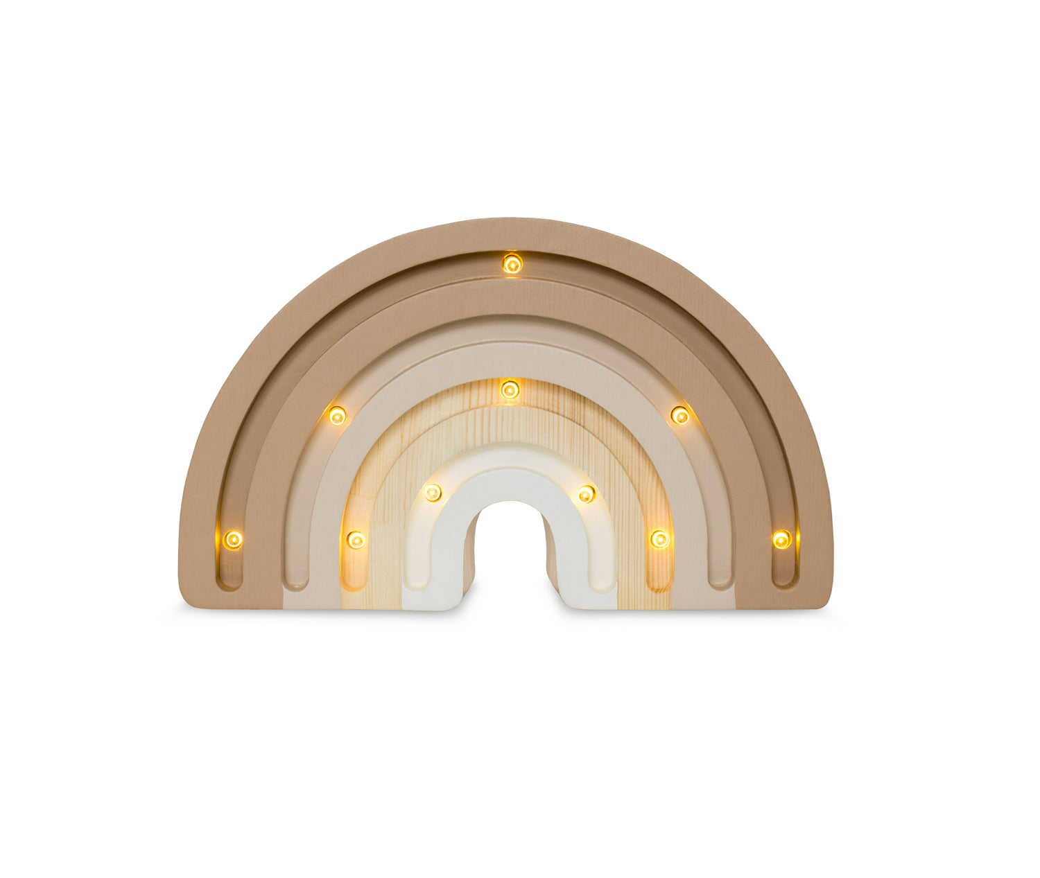 Lampe veilleuse arc-en-ciel version beige cappuccino. 