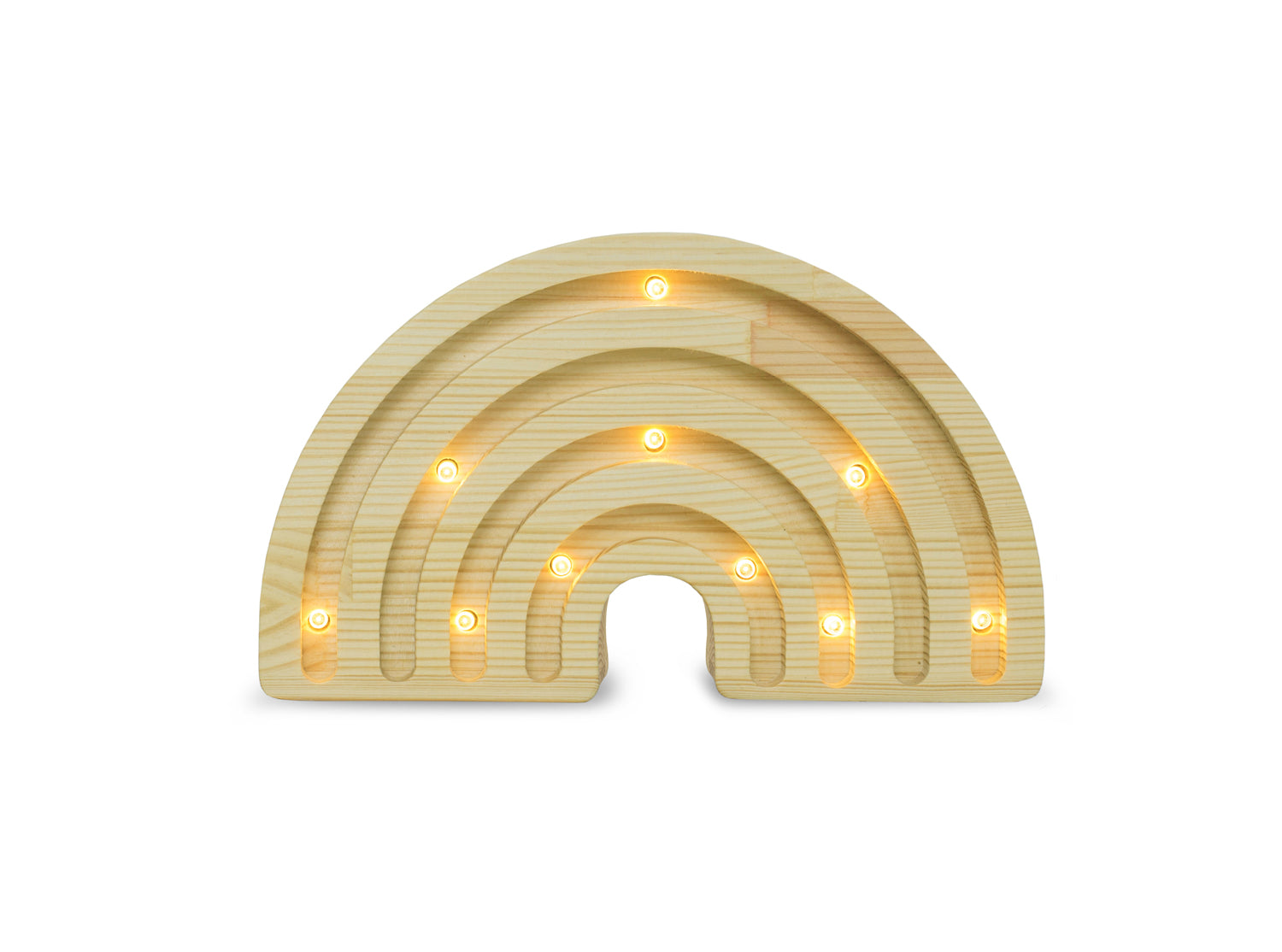 Modèle vintage de la lampe arc-en-ciel en bois
