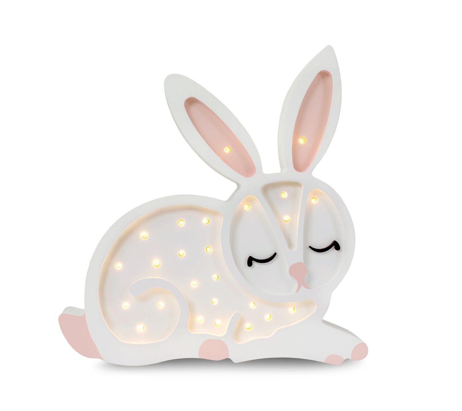 Lampe lapin blanc en bois Little Lights pour chambre d’enfant élégante