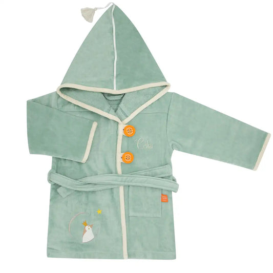 Peignoir personnalisé bébé, linge de bain brodé à offrir, dès 24 mois.
