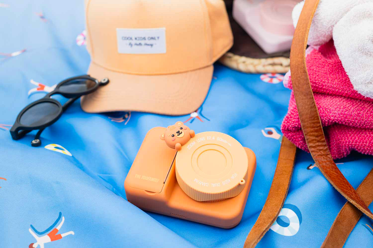 Coque en silicone ourson pour appareil photo enfant