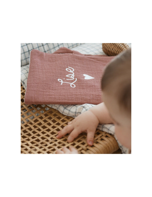 Protège carnet de santé personnalisé – gaze de coton