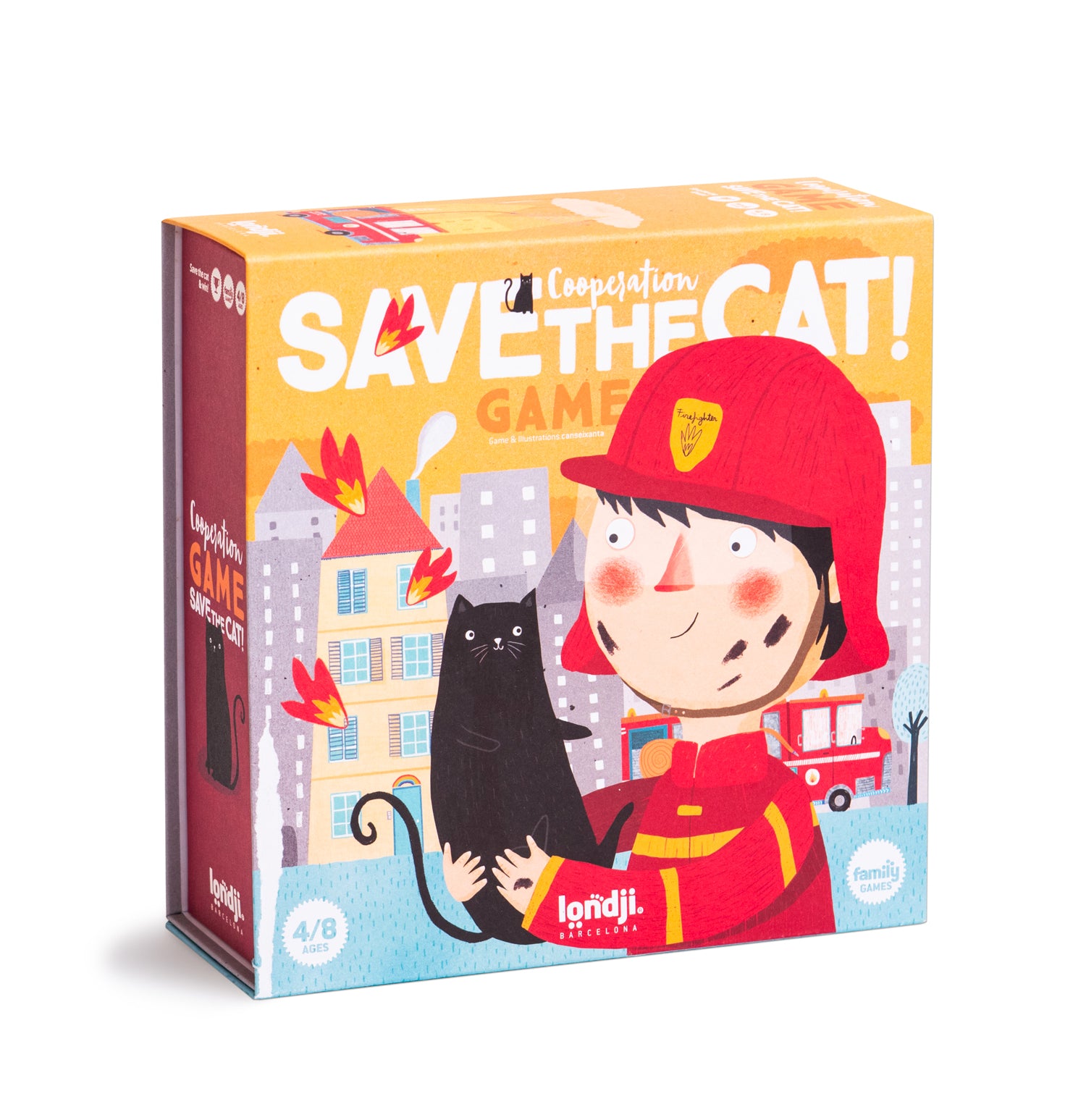 Boite de jeu Save the Cat - Jeu coopératif thème pompier