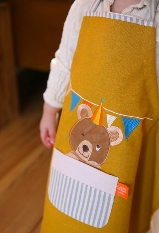Tablier enfant cuisine personnalisé avec prénom brodé, pour partager des moments en cuisine