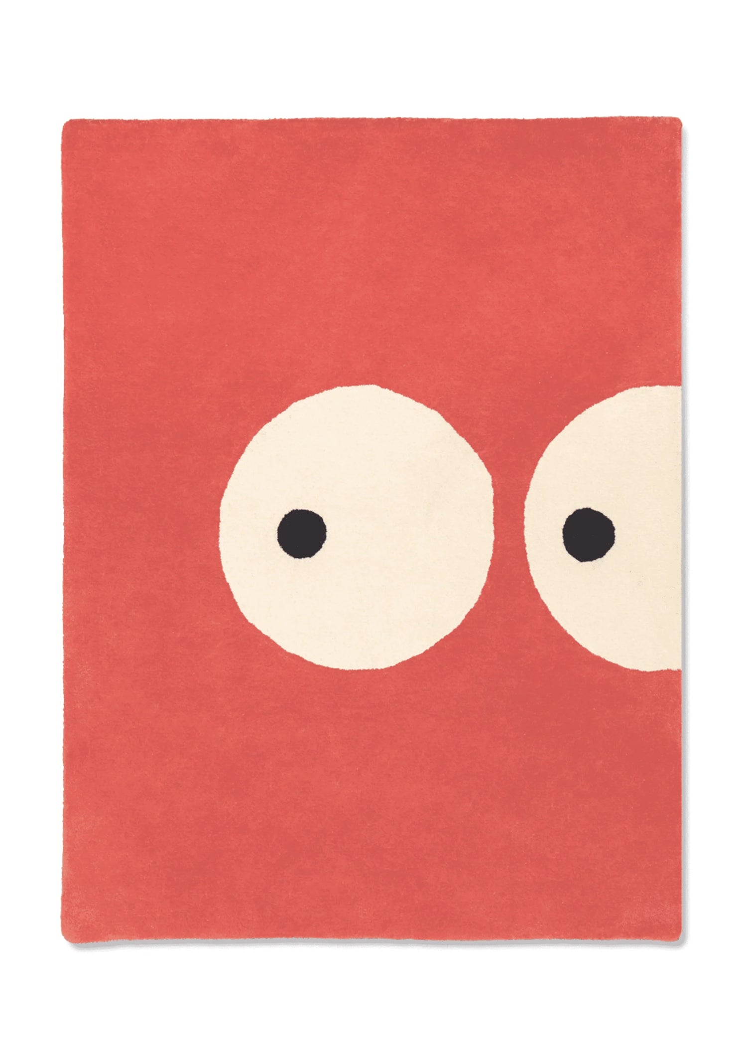 Tapis enfant en coton bio. Modèle Zoeils, coloris Terracotta. Idéal pour chambre fille ou garçon.