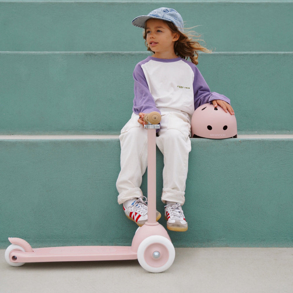 Trottinette enfant 3 roues Eco Fade Pink (3-7 ans) Banwood - Dröm Trottinette enfant 3 roues Eco Fade Pink (3-7 ans) Banwood - Dröm